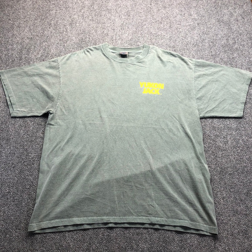 Vintage Yukon Jack T Shirt XL Green Call of the Wild Delta Pro Weight Mens Tee